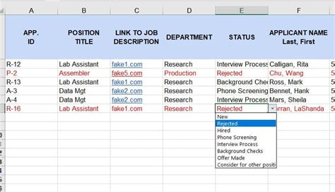 Download [Free] Applicant Tracking Excel Template