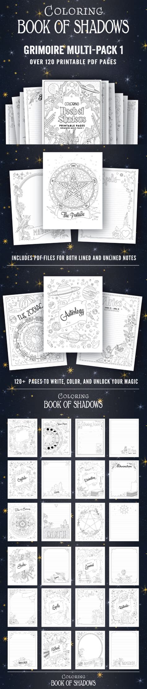 Download 129+ Coloring Book Of Shadows PNG PDF File