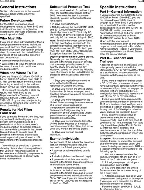Download 2012 8843 Form for Free Page 3 FormTemplate