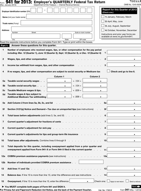Download 2013 Form 941 for Free Page 2 FormTemplate