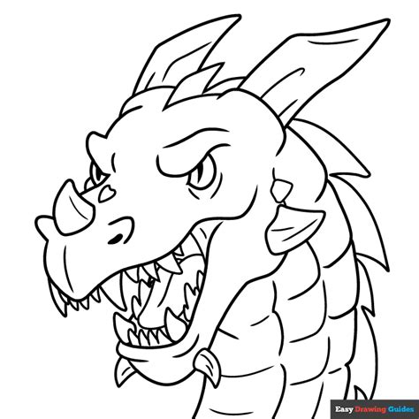Download 223+ Dragon Head Coloring Pages PNG PDF File