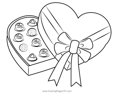 Download 270+ Candy Box Valentines Day Coloring Pages PNG PDF File
