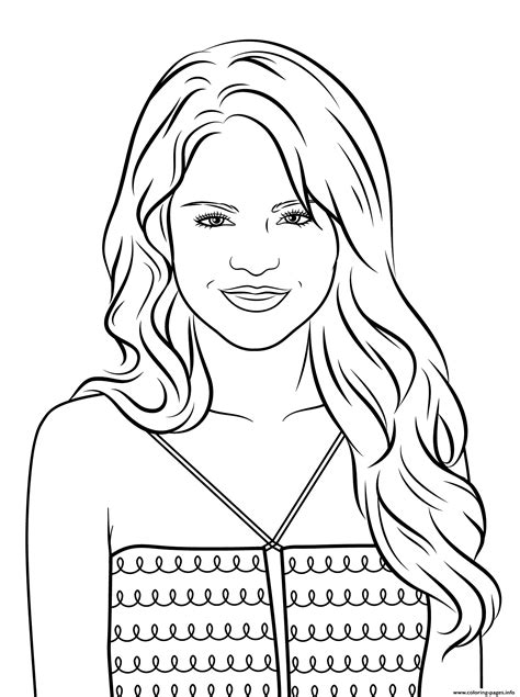Download 286+ Selena Gomez Coloring Pages PNG PDF File