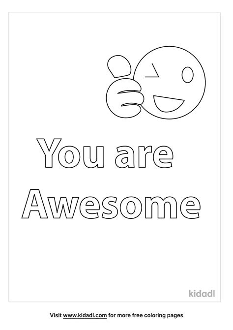 Download 38+ You Are Awesome Coloring Sheet PNG PDF File