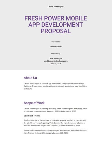 Download 6+ App Proposal Templates Google Docs