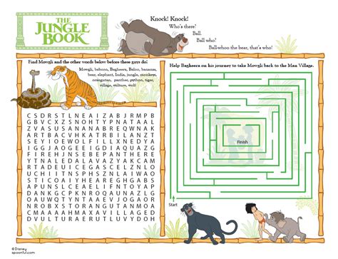 Download And Print This Free The Jungle Book Worksheet And Help Your
