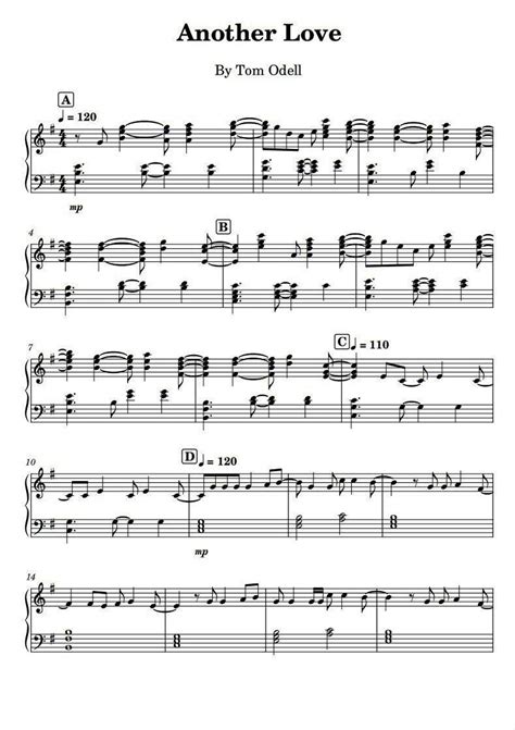Download Another Love Sheet Music The Piano Notes.