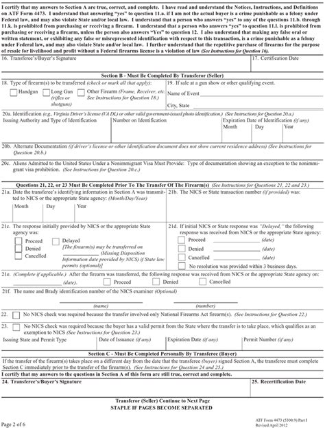 Download Atf Form 4473 For Free Page 2 Formtemplate Free Download