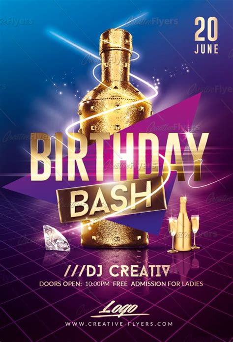 Download Birthday Bash Flyer PSD Template ExclusiveFlyer