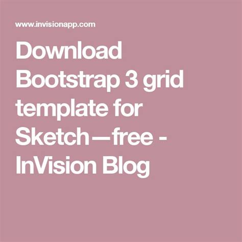 Download Bootstrap 3 Grid Template For Sketch Free Inside Design Blog
