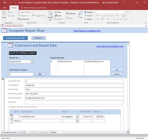 Download Computer Repair Shop Access Database Templates 1.0
