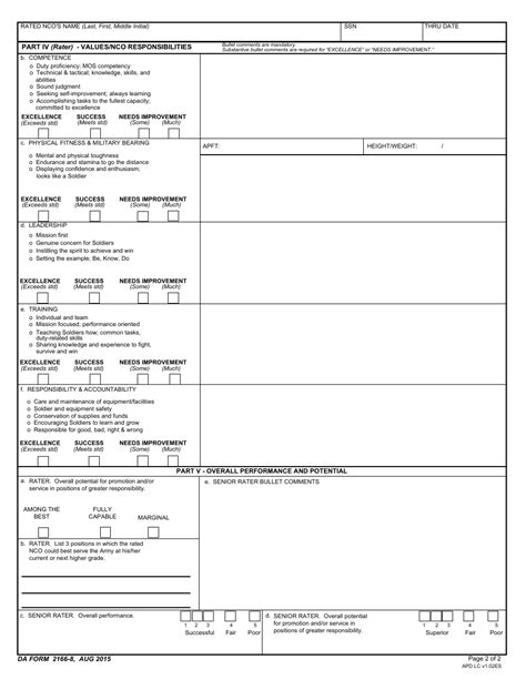 Download DA Form 21668 for Free Page 2 FormTemplate