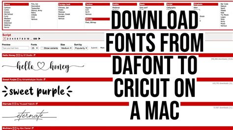 Download Dafont Fonts To Cricut - YouTube