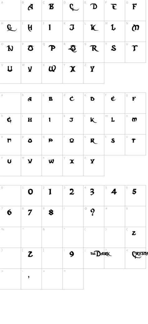 Download Dark Crystal Script Normal Font Free Font Download