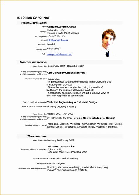 Download European Cv Format Template For Free Formtem vrogue.co
