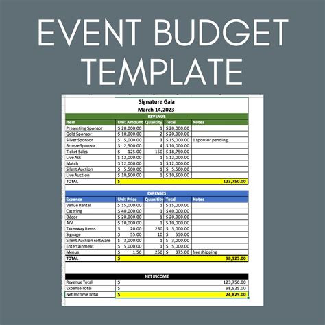 Download Event Budget Excel Template ExcelDataPro