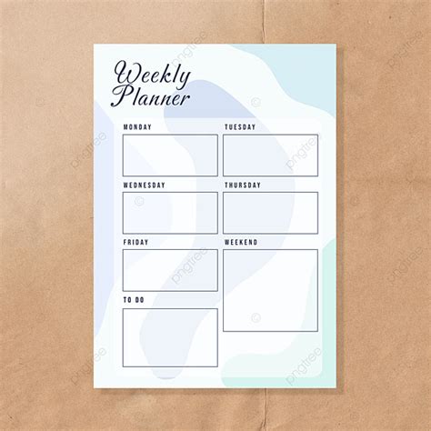 Download Free Minimalist Weekly Planner Template Design