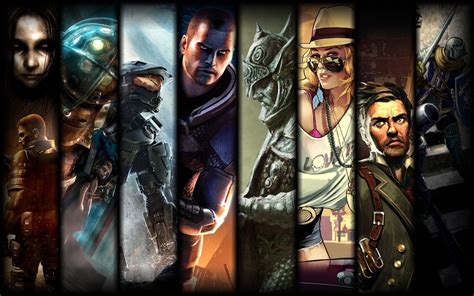 Download Gaming Collage UltraHD Wallpaper