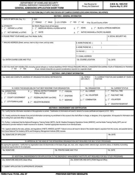 Download General Admissions Application Short Form 1 for Free Page 2