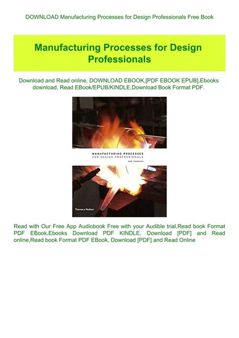 Download Manufacturing Processes For Design Professionals