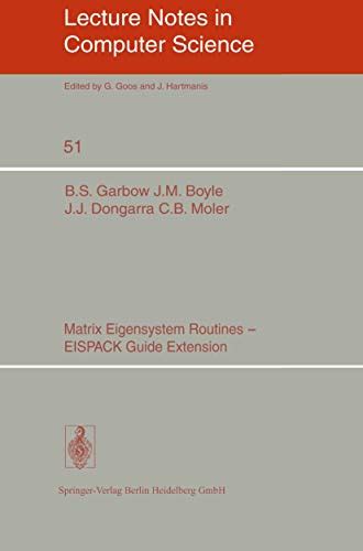 Download Matrix Eigensystem Routines Eispack Guide Extension