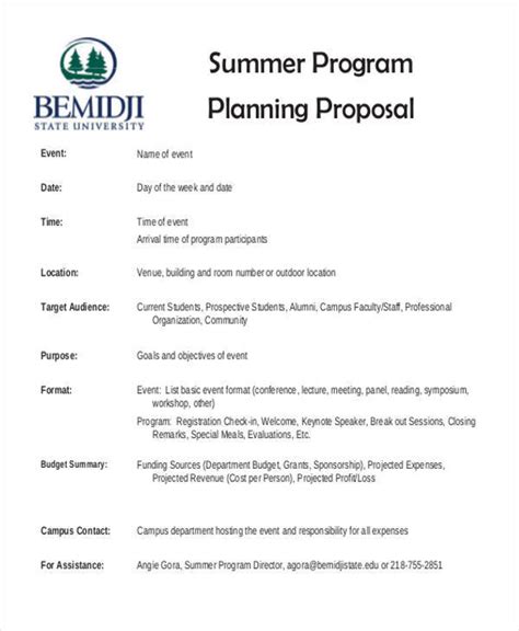 Download New Program Proposal Template for Free Page 3 FormTemplate