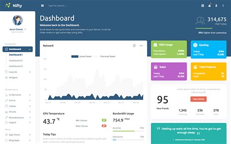 Download Nifty Light Dark Admin Template Wordpress Themes Bootstrap Themes Templates