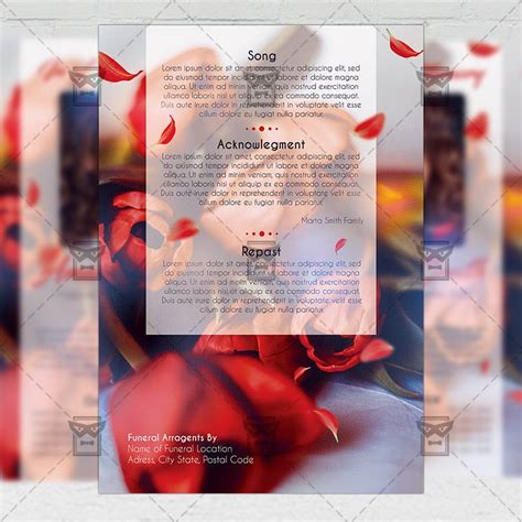 Download Obituary Program Flyer PSD Template ExclusiveFlyer