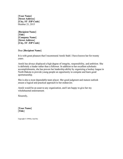 Download Reference letter 02 Personal reference letter, Reference