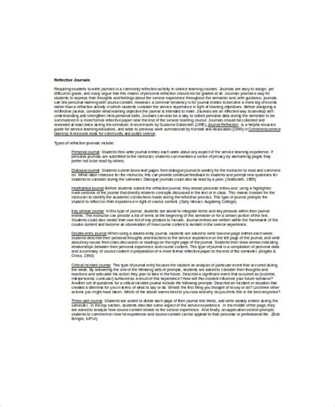 Download Reflective Journal Template Microsoft Word for Free FormTemplate