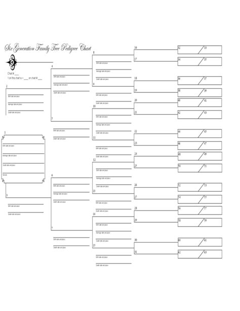 Download Six Generation Family Tree Template for Free FormTemplate