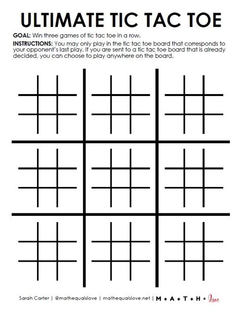 Download Tic Tac Toe Game Board for Free FormTemplate