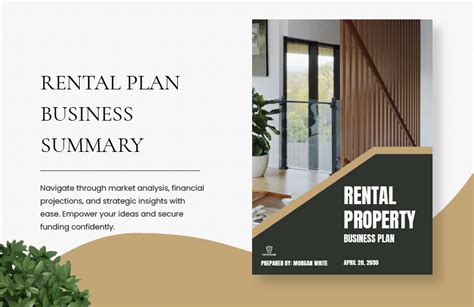 Download Valid Rental Property Business Plan Template can save at Valid