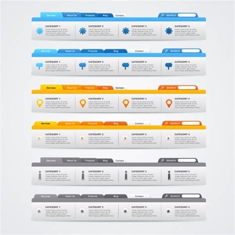 Download Web Menu Template Collection For Free Menu Template Website Menu Design Website Menu