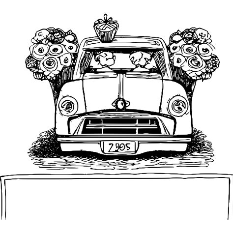Download Wedding Coloring Pages 4. Wedding Just Married Coloring