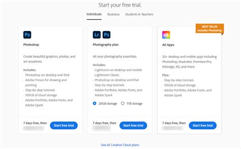 Download and install a Creative Cloud trial