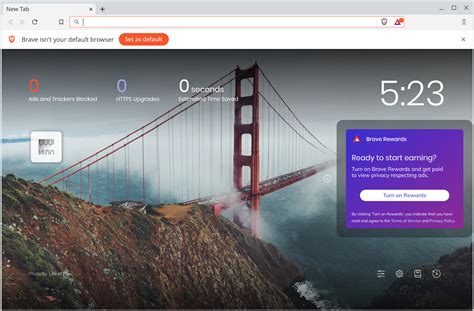 The integrated privacy features are built right into the Brave browser. Brave has the strongest privacy & security protections of any popular web browser. The integrated privacy features are built right into the Brave browser. ... Download Brave. Click “Save” in the window that pops up, and wait for the download to complete.
