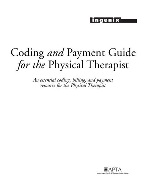 Download coding payment guide physical therapist. - Concise guide to psychiatry for primary care practitioners by michael f gliatto.