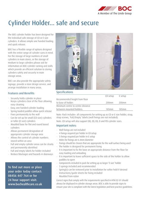 Download cylinder holder factsheet - BOC Healthcare - YUMPU