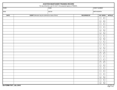 Download da 7817 Fillable Form