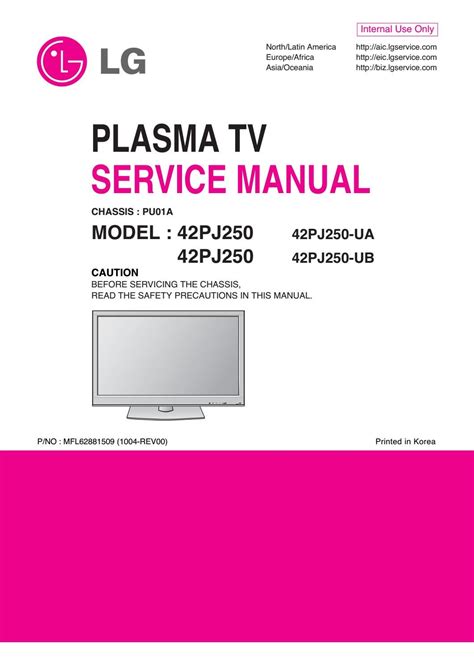 Download del manuale di servizio per tv al plasma lg 42pj250. - Un cuaderno de accion democratica (cuadernos de accion democratica).