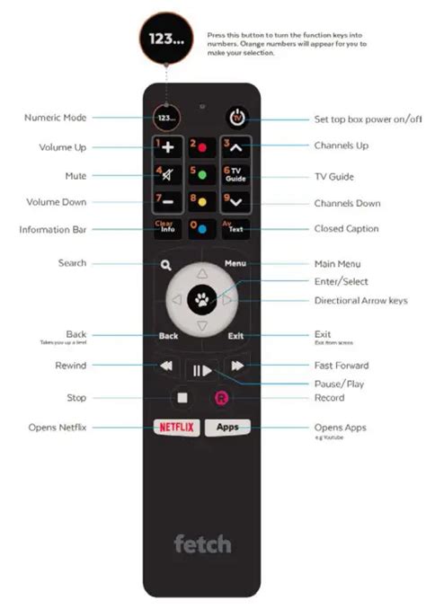 Download fetch tv remote.  To make your remote control work, remove the battery ...