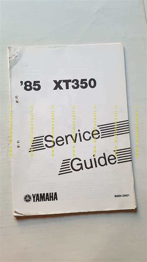 Download gratuito manuale di servizio yamaha xt 350. - Genetics manual von g p r dei.