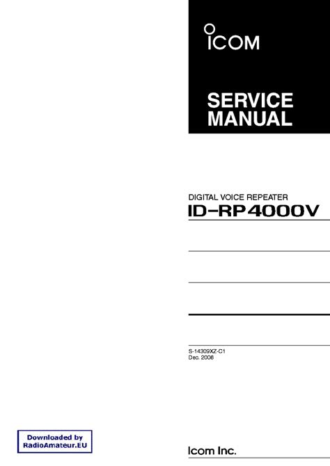 Download icom id rp4000v service repair manual. - Catalogo ricambi escavatore mini escavatore volvo ec35 manuale ipl.