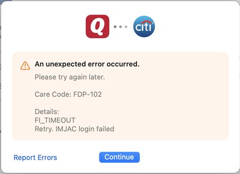 Download issue with Citi — Quicken