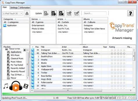 Download itunes for windows. 10.  Use CopyTrans Manager to add songs, vide...