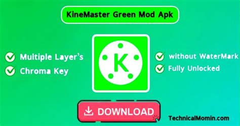 Download kinemaster green screen mod apk.  This version stands out for its black backg...