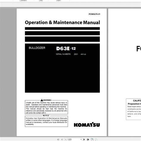 Download komatsu d63e 1 bulldozer service repair shop manual. - John deere 38 snow thrower manual.