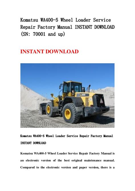 Download komatsu wa400 1 wa 400 wa400 wheel loader service repair workshop manual. - Istruzioni di servizio bentley per il manuale d'officina del telaio 3 12 e 4 12 litri.