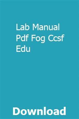 Download lab manual fog ccsf edu. - User manual for neusat sp 6000.